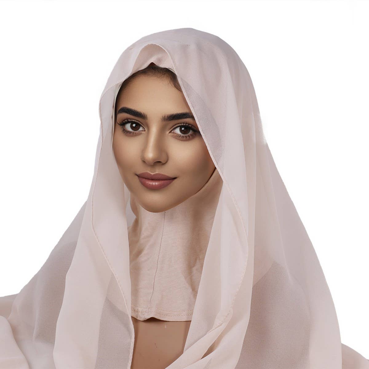 CLASSIC SOLID COLOR PEARL CHIFFON ETHNIC HEADSCARF