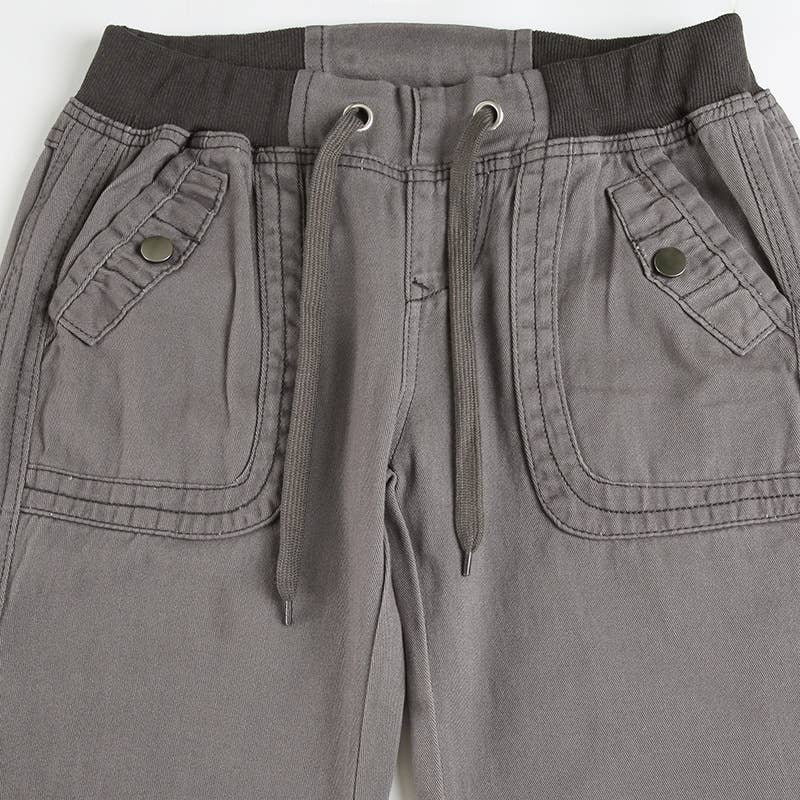 MAKE OLD WASH COLOR LOOSE-FITTING HIGH PANTS