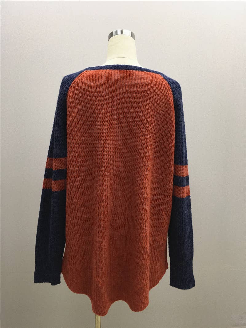 ALL-IN-ONE LONG LOOSE SOLID PULLOVER SWEATER