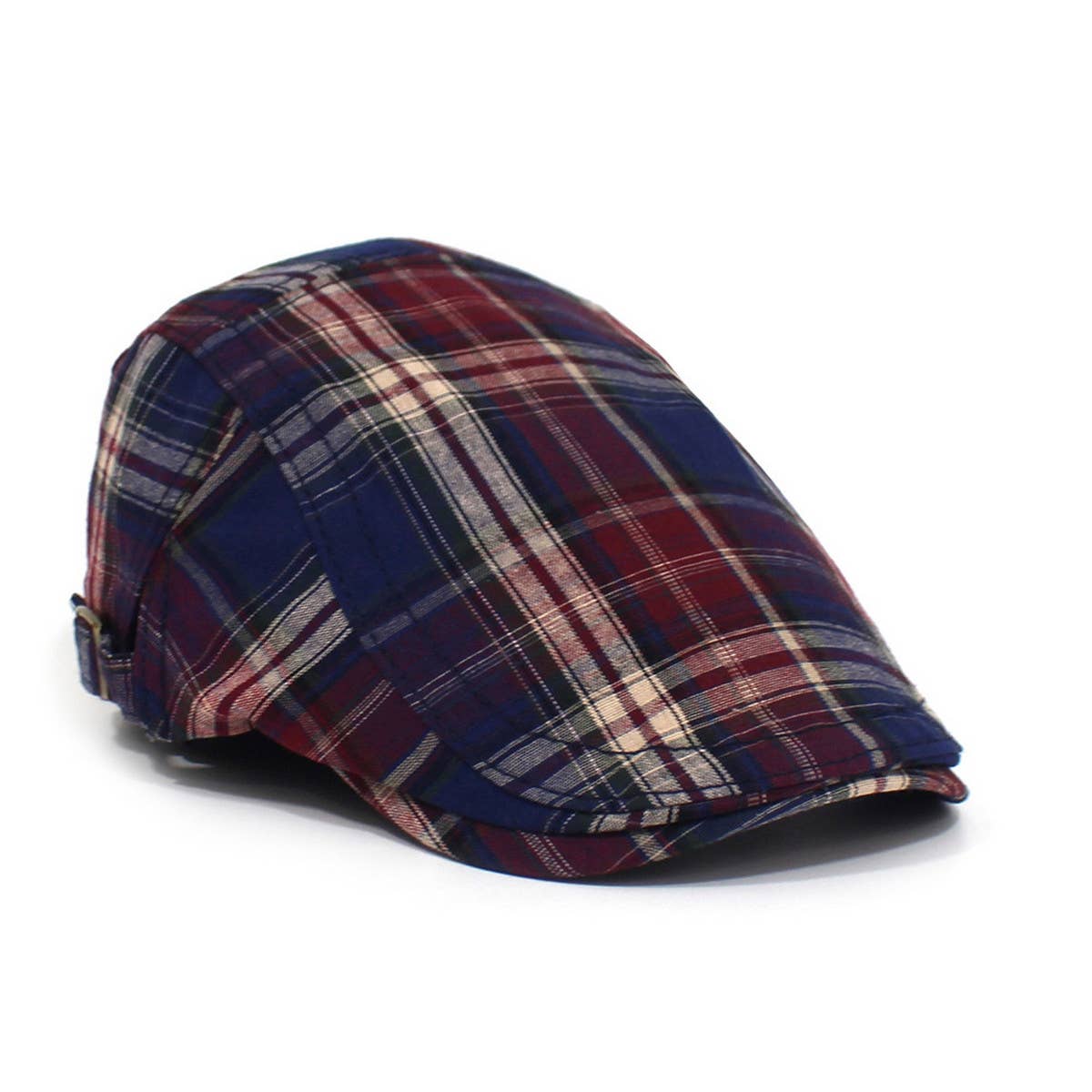 ADJUSTABLE CASUAL PLAID BERET_CWAB2924