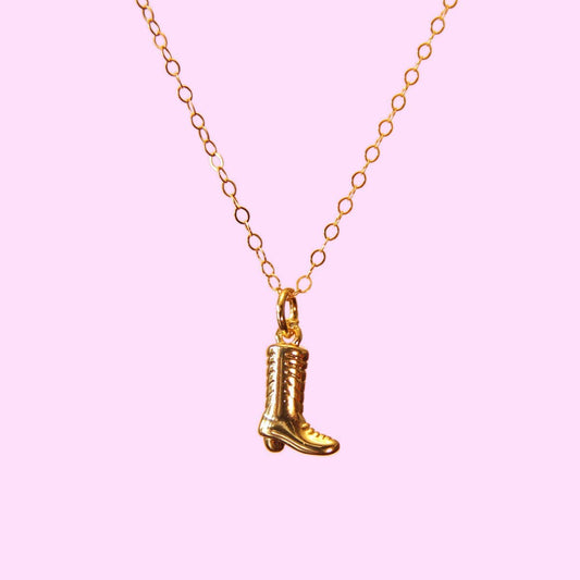 Cowboy Boots and Hat Pendant Necklace