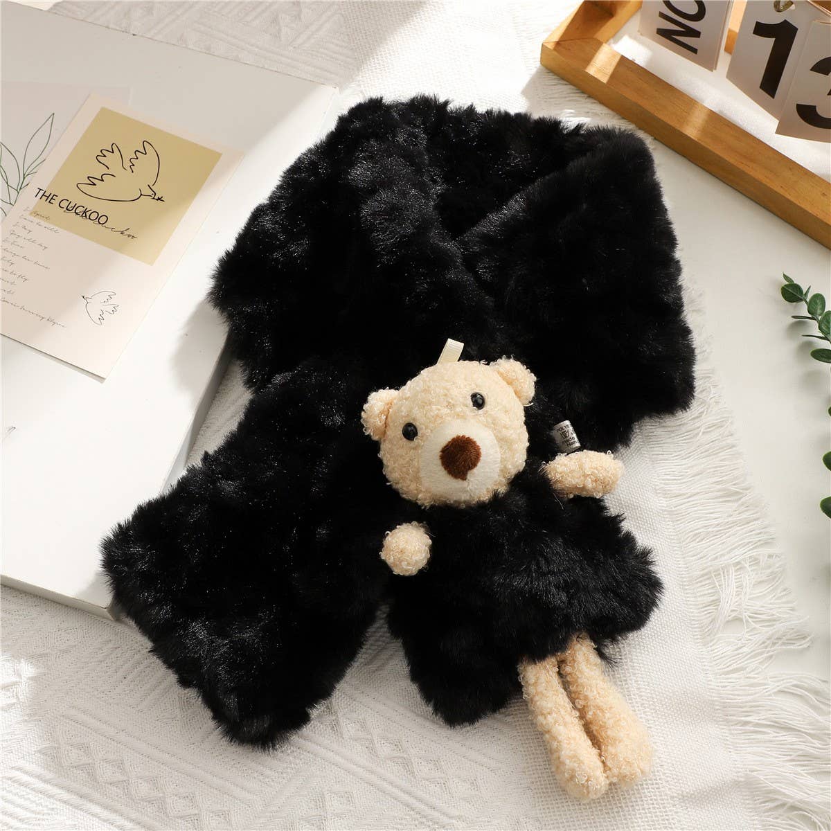 2024 CUTE CARTOON BEAR WARM SCARF_CWASC1255