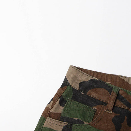 HIP HOP STYLE MULTI POCKET CAMOUFLAGE JEANS