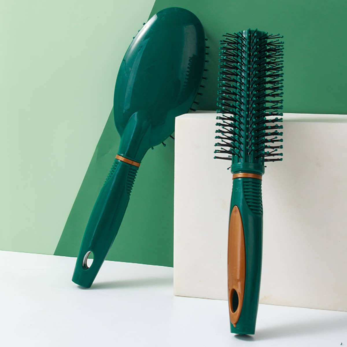 DARK GREEN HAIR COMB FOR SMOOTHING AND CURLY HAIR