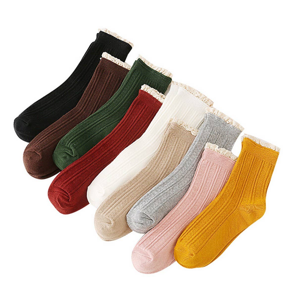 AUTUMN AND WINTER COLLEGE STYLE MID-TUBE SOCKS_CWMS0980