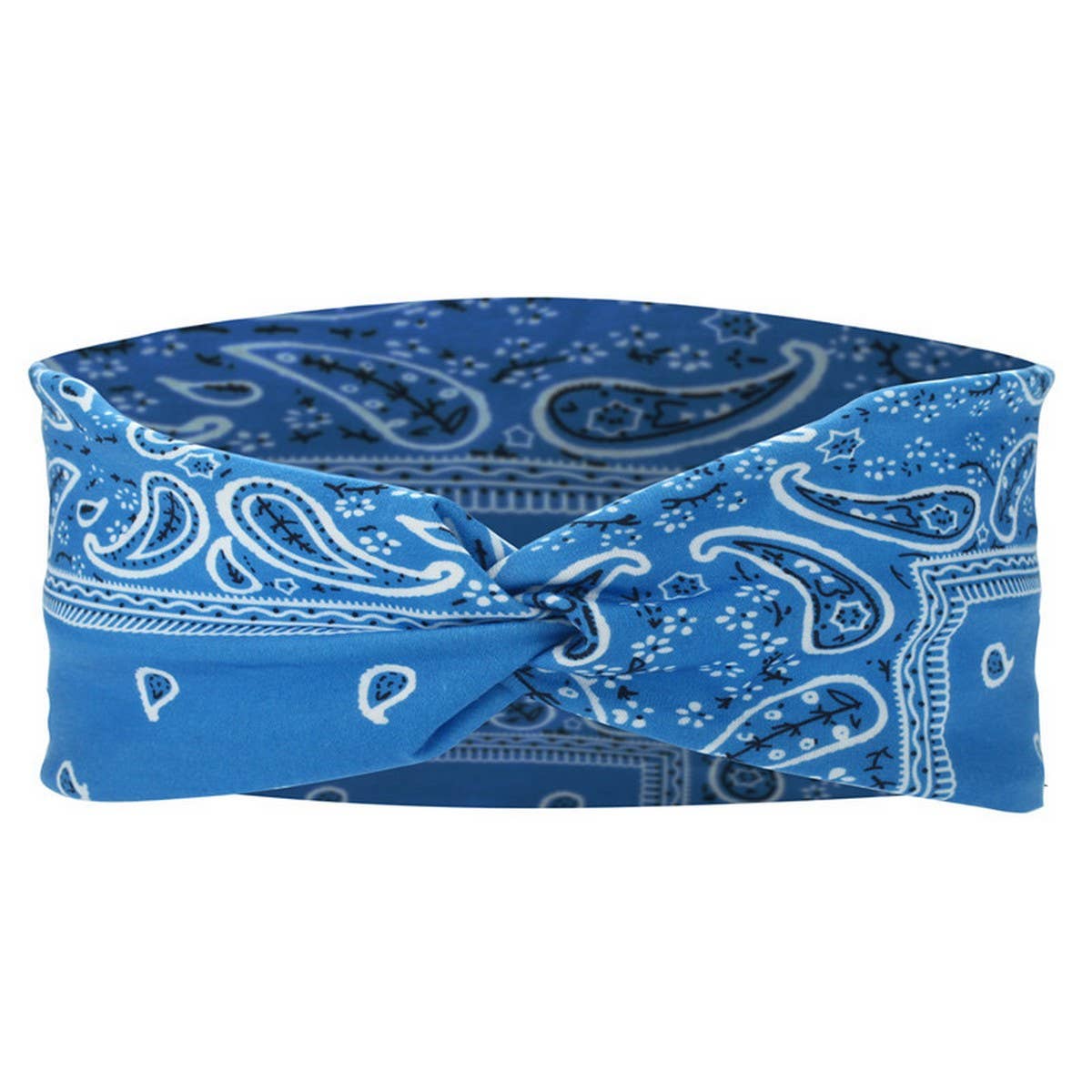 CWAHA6420_ELASTIC KNOTTED CASHEW FLOWER HEADBAND