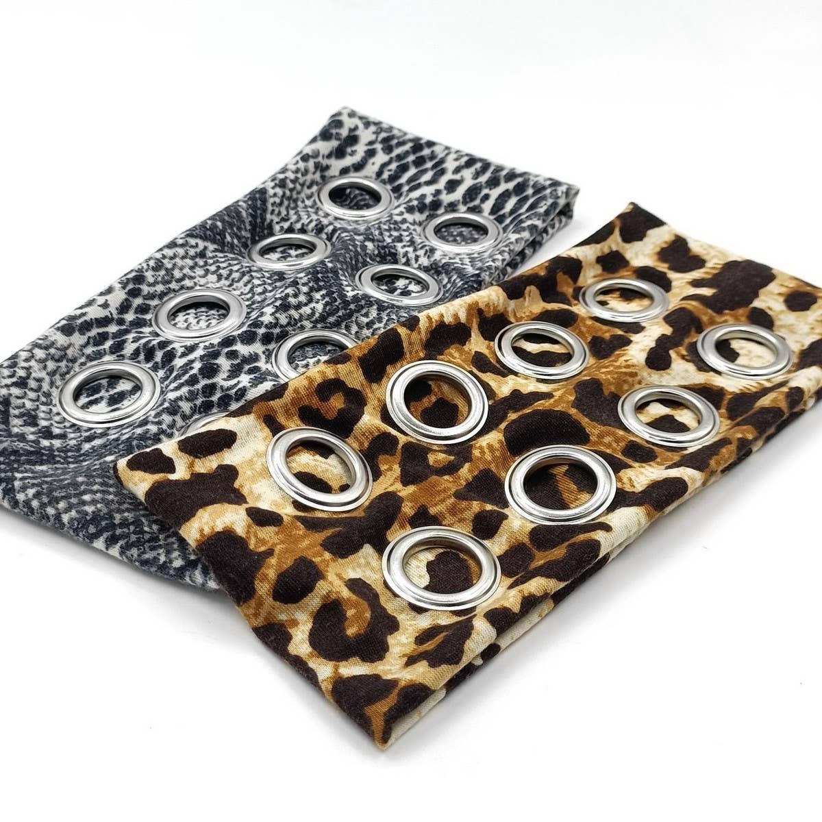 Animal Print Wide Elastic Headband with Studs_CWAHA6307