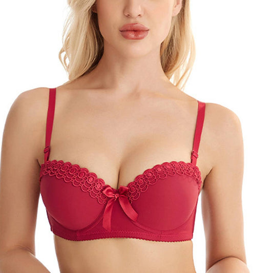 WOMEN FASHION BOW ANTI-SLIP BRA