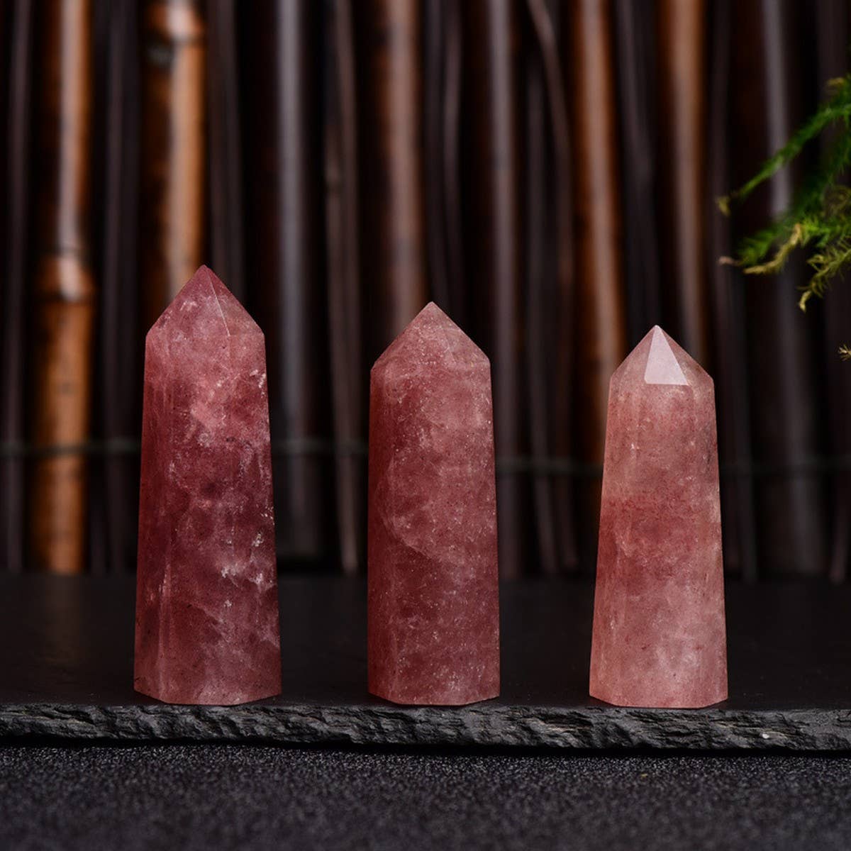 Red Strawberry Quartz Crystal Tower_CWMM8115