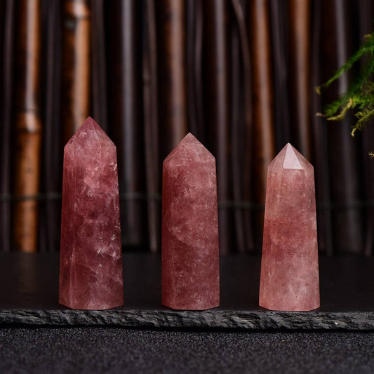 Red Strawberry Quartz Crystal Tower_CWMM8115