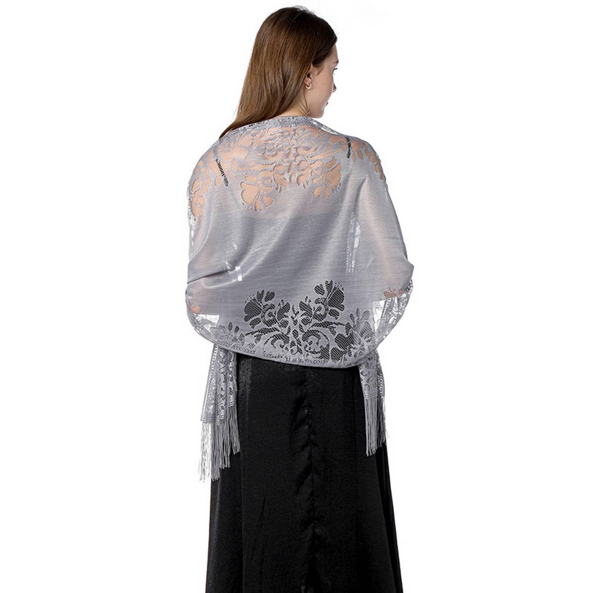 FASHIONABLE EVENING HOLLOW LACE SHAWL