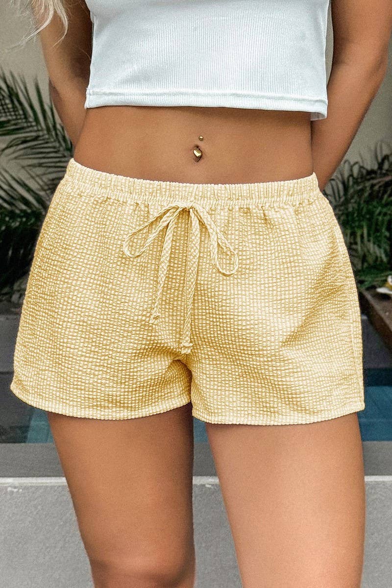 CWBSP00627_CASUAL STRIPED TIE WAIST SHORTS