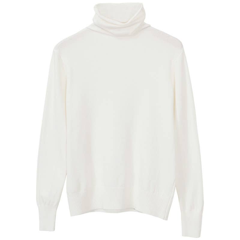 SOLID COLOR TURTLENECK KNIT STYLE ALL-IN-ONE BASE
