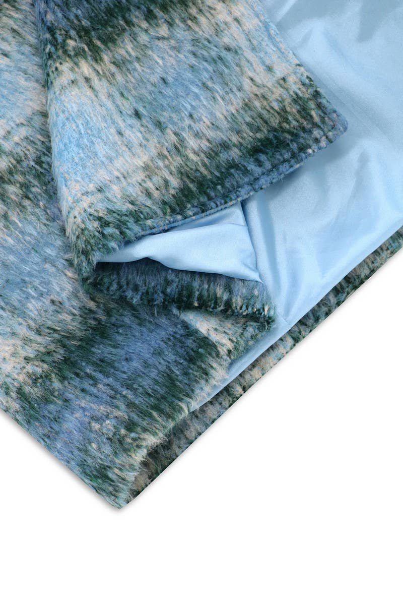 CWOCO0943_DOUBLE-BREASTED LACE-UP OMBR? PLAID COAT