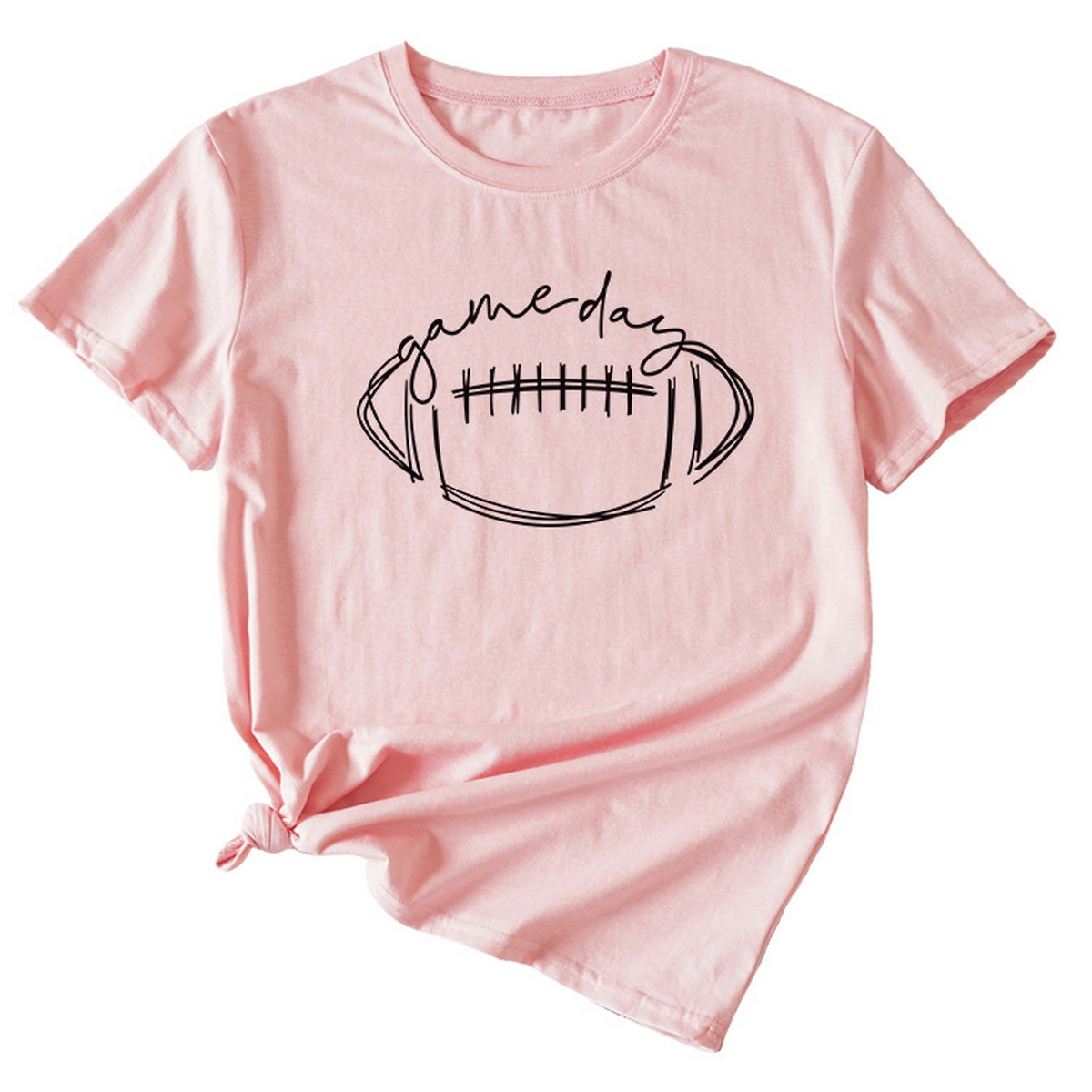 Women??¢s Casual Tee with Fun Football Print_CWDSD8368