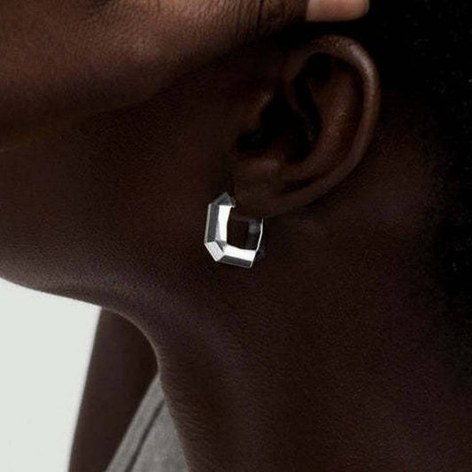 Irregular Square Earrings Stainless Steel