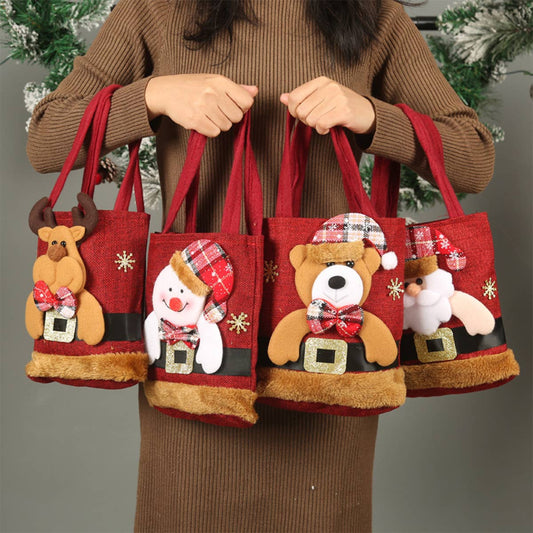 CWMM9348_CHRISTMAS SANTA SNOWMAN DEER GIFT BAG