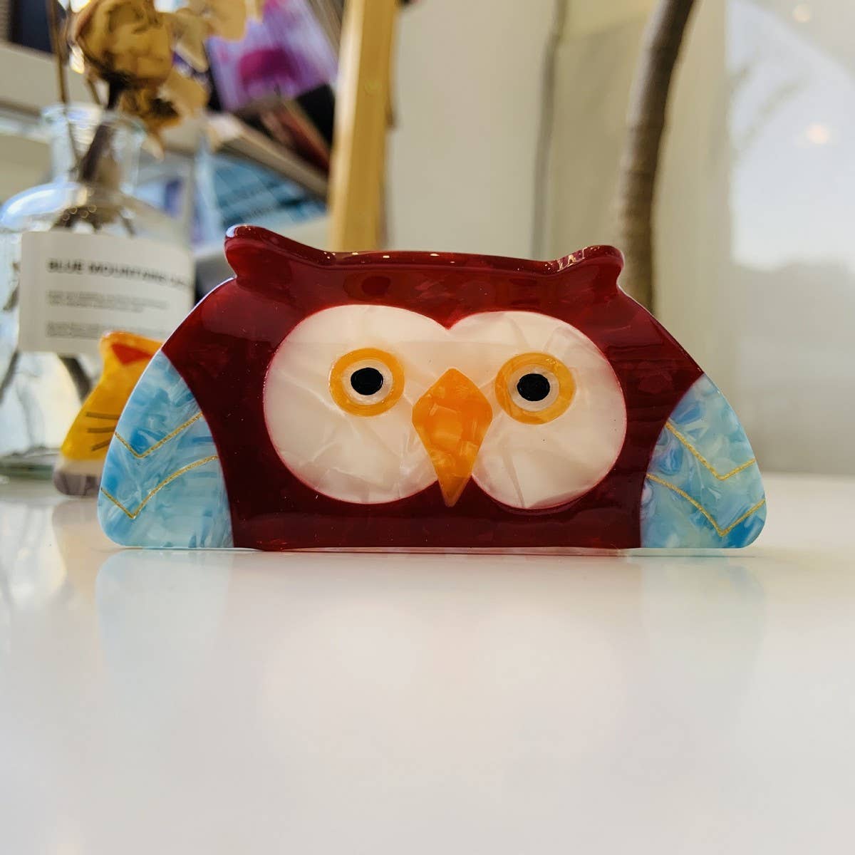 CWAHA1523_FUNNY CARTOON CAT,RABBIT,OWL,HAIR CLAW CLIP