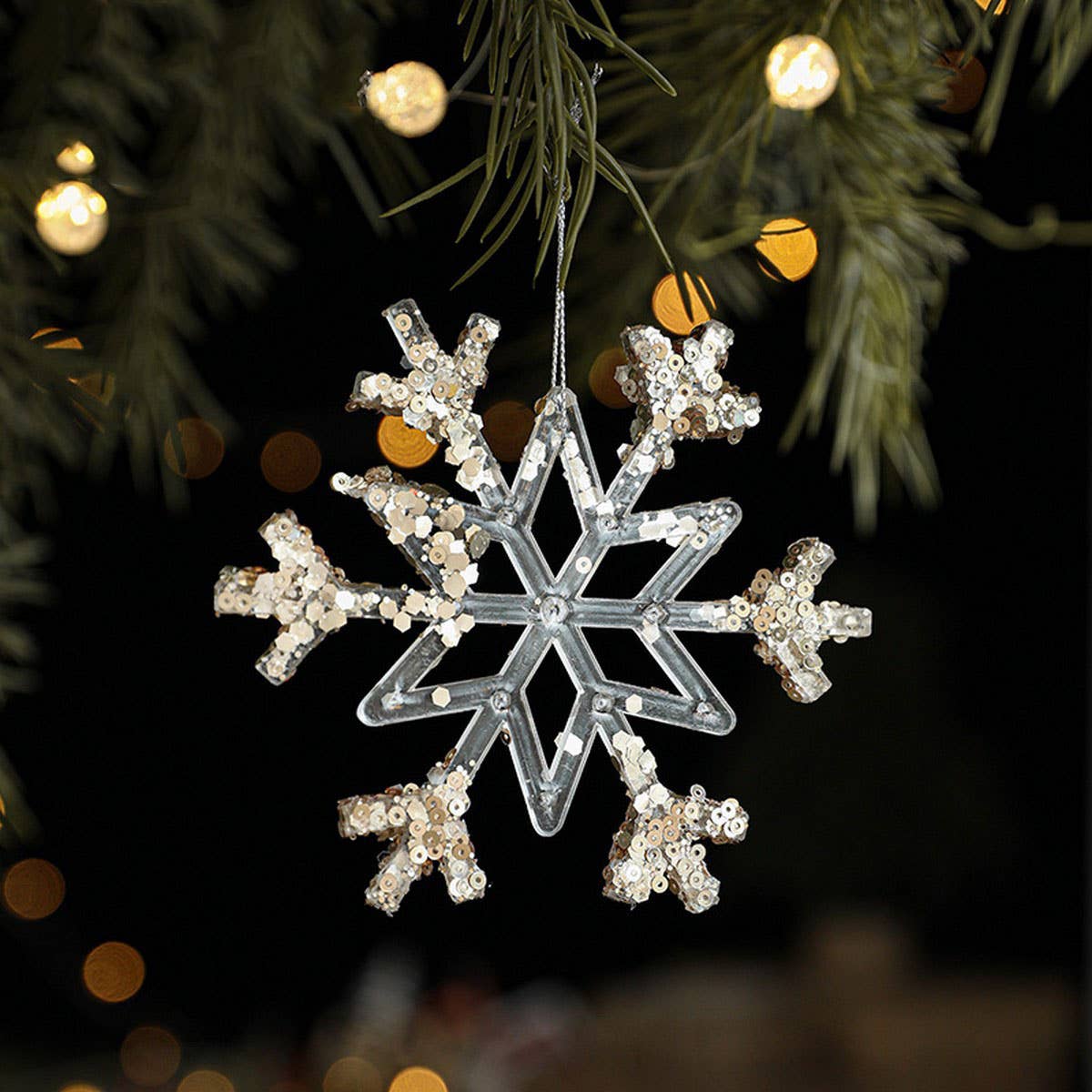 Clear Acrylic Ornament for Festive Christmas Decor