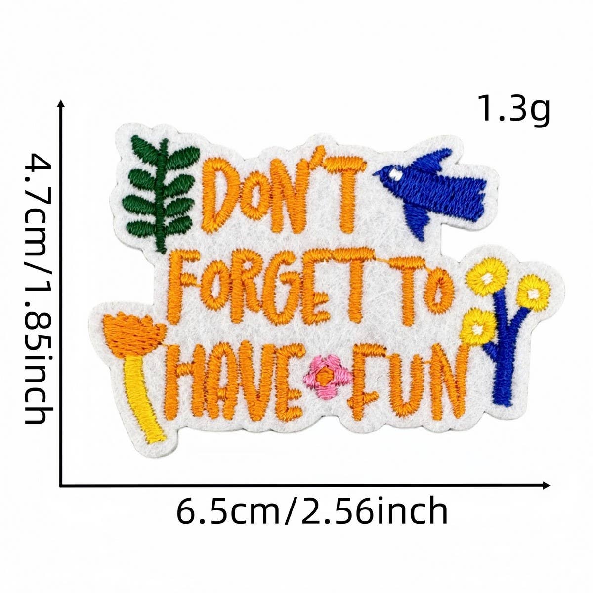 PERSONALIZED COLORFUL ENGLISH EMBROIDERY PATCH_CWMM4029