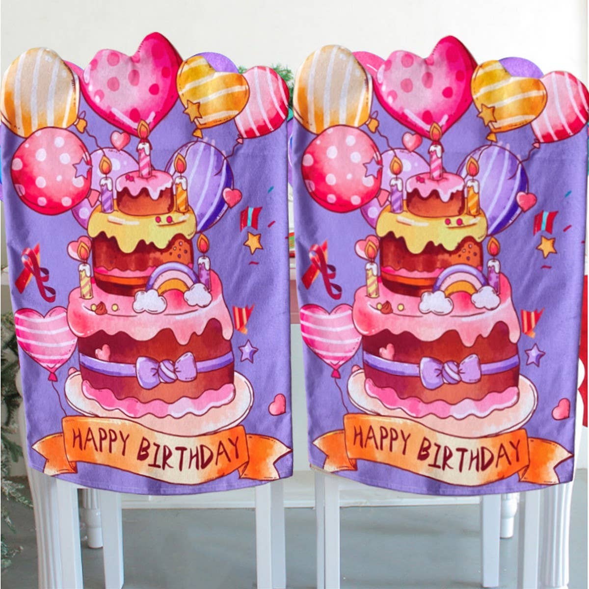 CWMM9614_BIRTHDAY DECORATION STRETCH ONE-PIECE CHAIR COVER