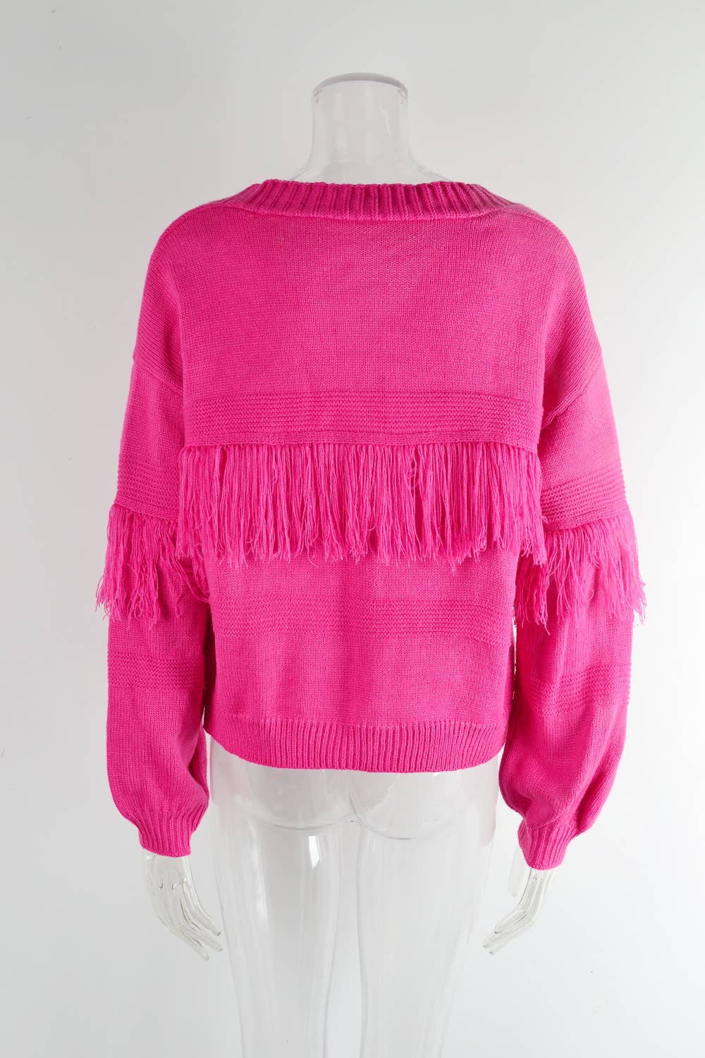 KNIT CARDIGAN FRINGE SWEATER CARDIGAN FOR WOMEN