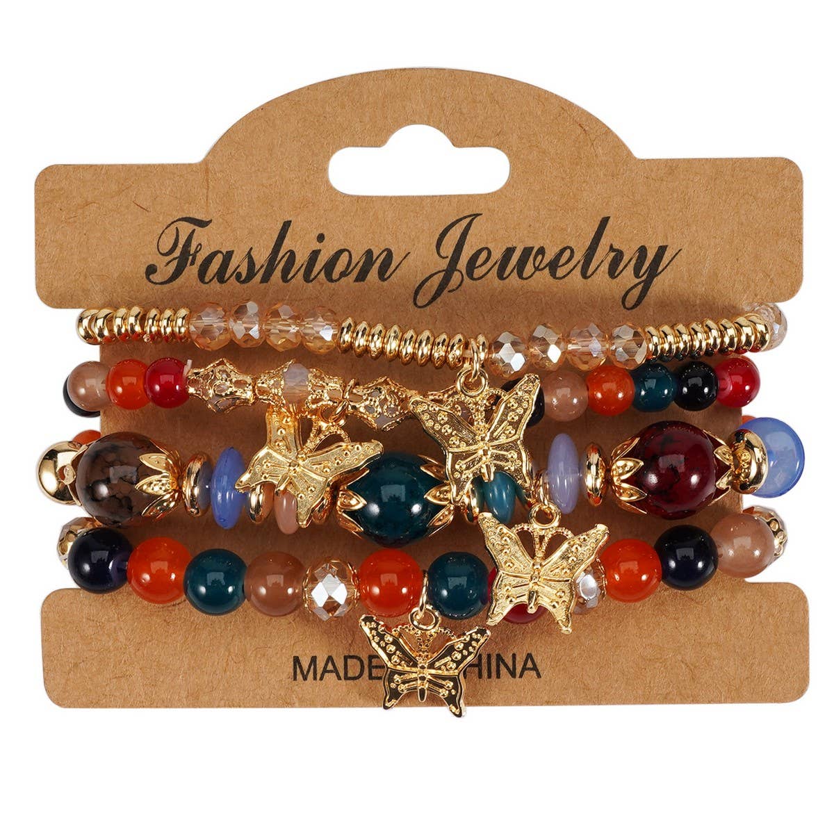 CWAJE05709_BOHO BUTTERFLY PENDANT LAYERED BRACELET