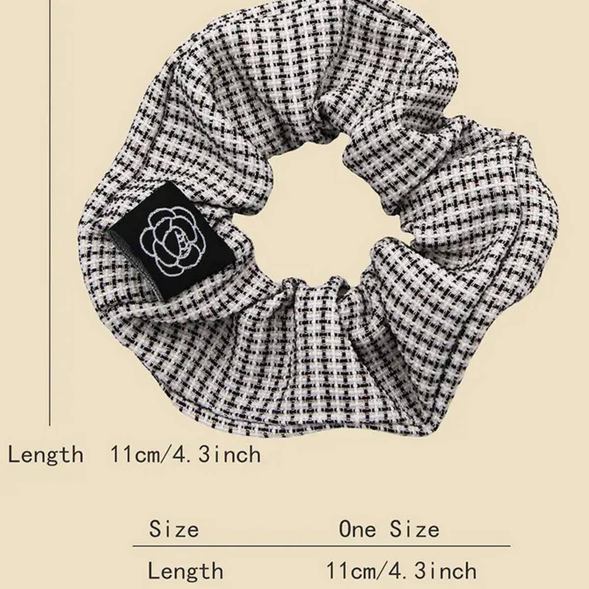 2PCS HAIR TIE PLAID PATTERN  SCRUNCHIE_CWAHA0181
