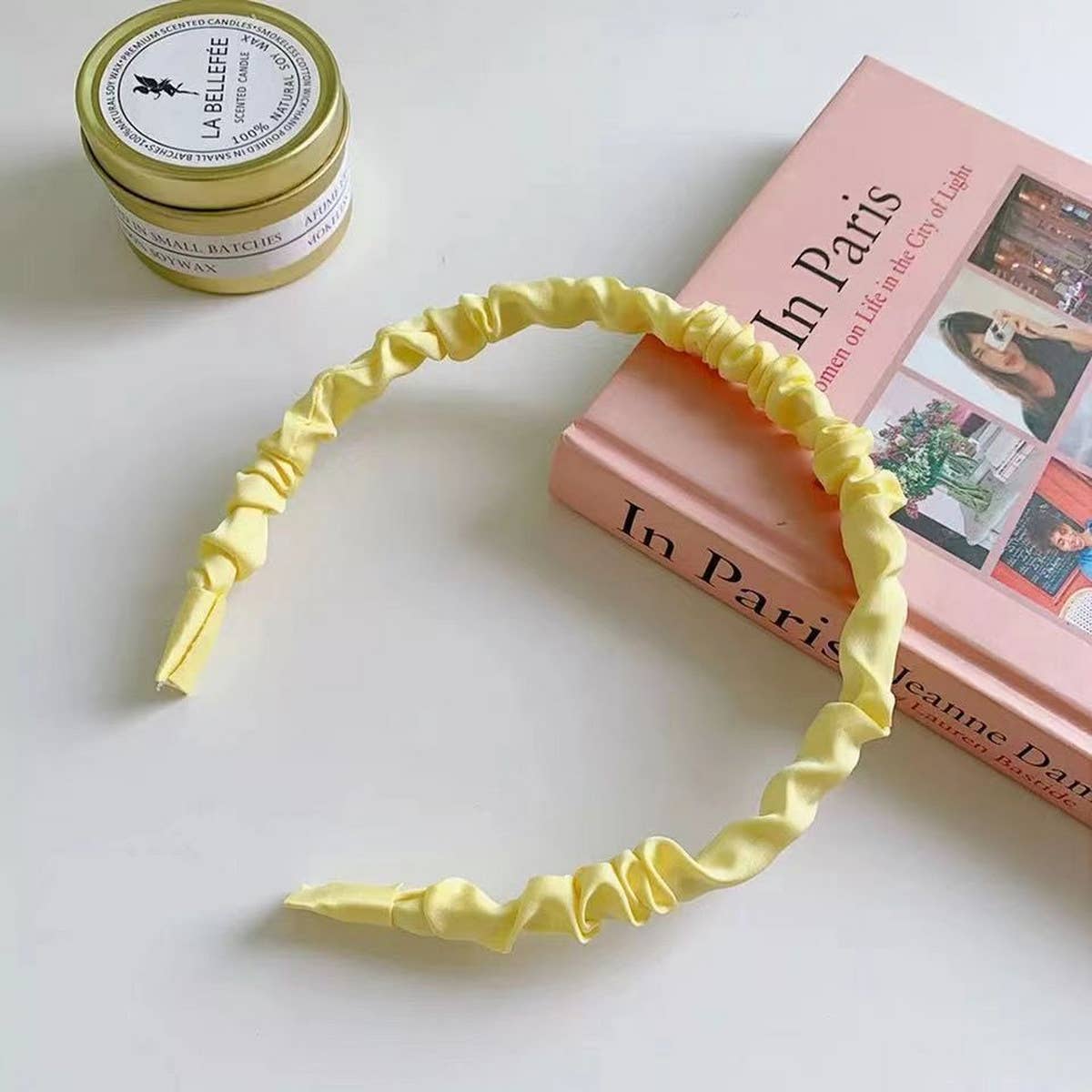 SIMPLE SOLID COLOR PLEATED HEADBAND_CWAHA1703