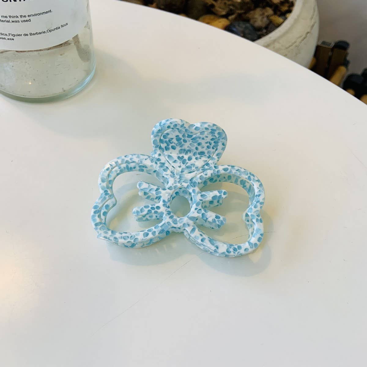 CWAHA1534_CAT FACE BOW HAIR CLAW CLIP