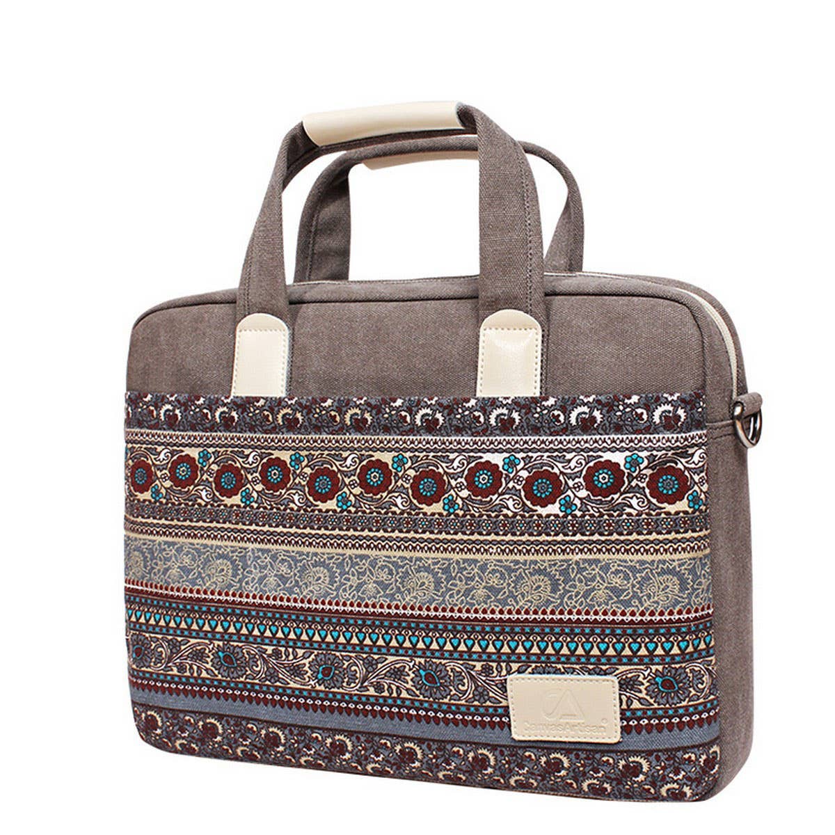 NEW ETHNIC PRINT CANVAS LAPTOP BAG_CWAB3320