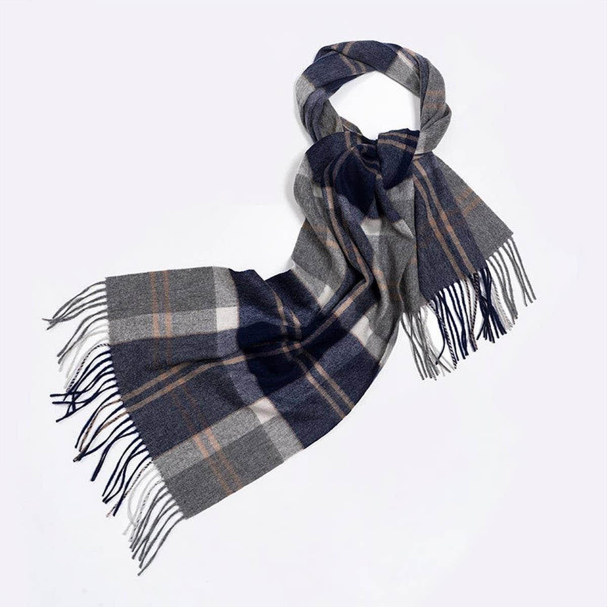100% Wool Plaid Scarf ??Soft Reversible Wrap_CWASC2348