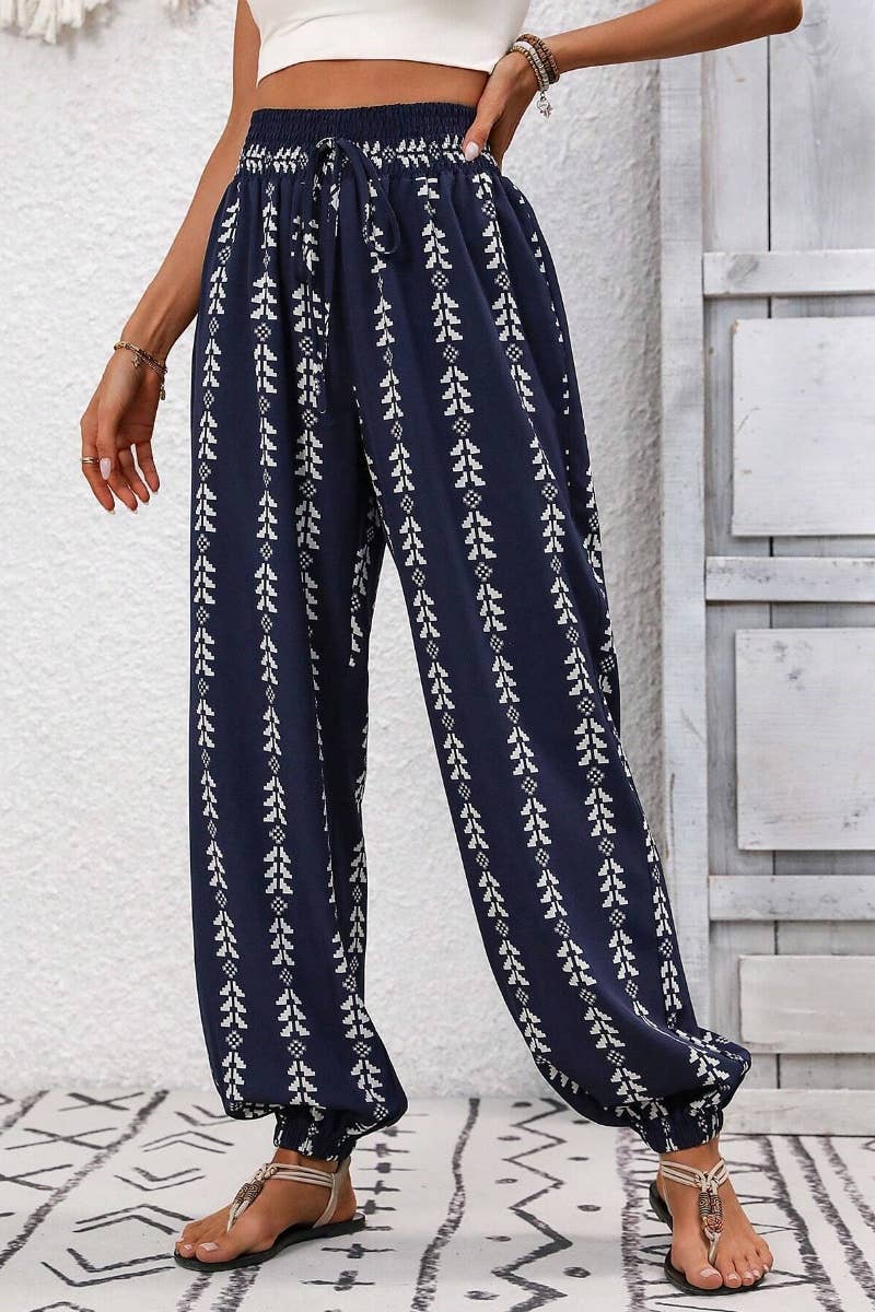 CWBMP0143_SUMMER CASUAL MESH WIDE LEG LANTERN PANTS