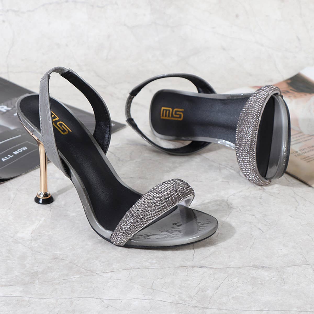 VERSATILE STILETTO COLORFUL FASHION SANDALS