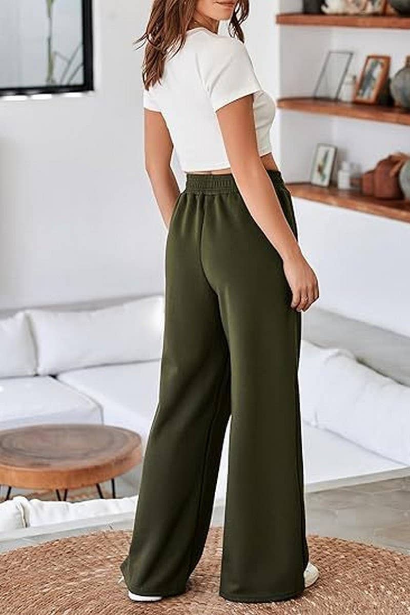 CWBLP1858_CASUAL HIGH WAIST LOOSE CASUAL WIDE LEG TROUSERS