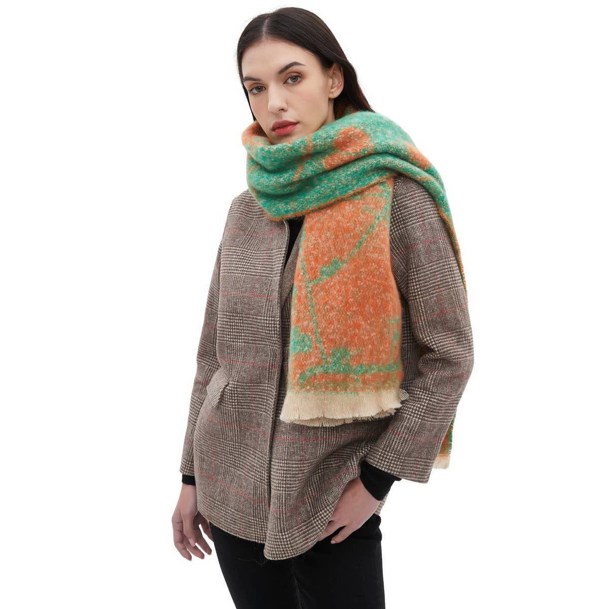 Women's Floral Jacquard Shawl Scarf