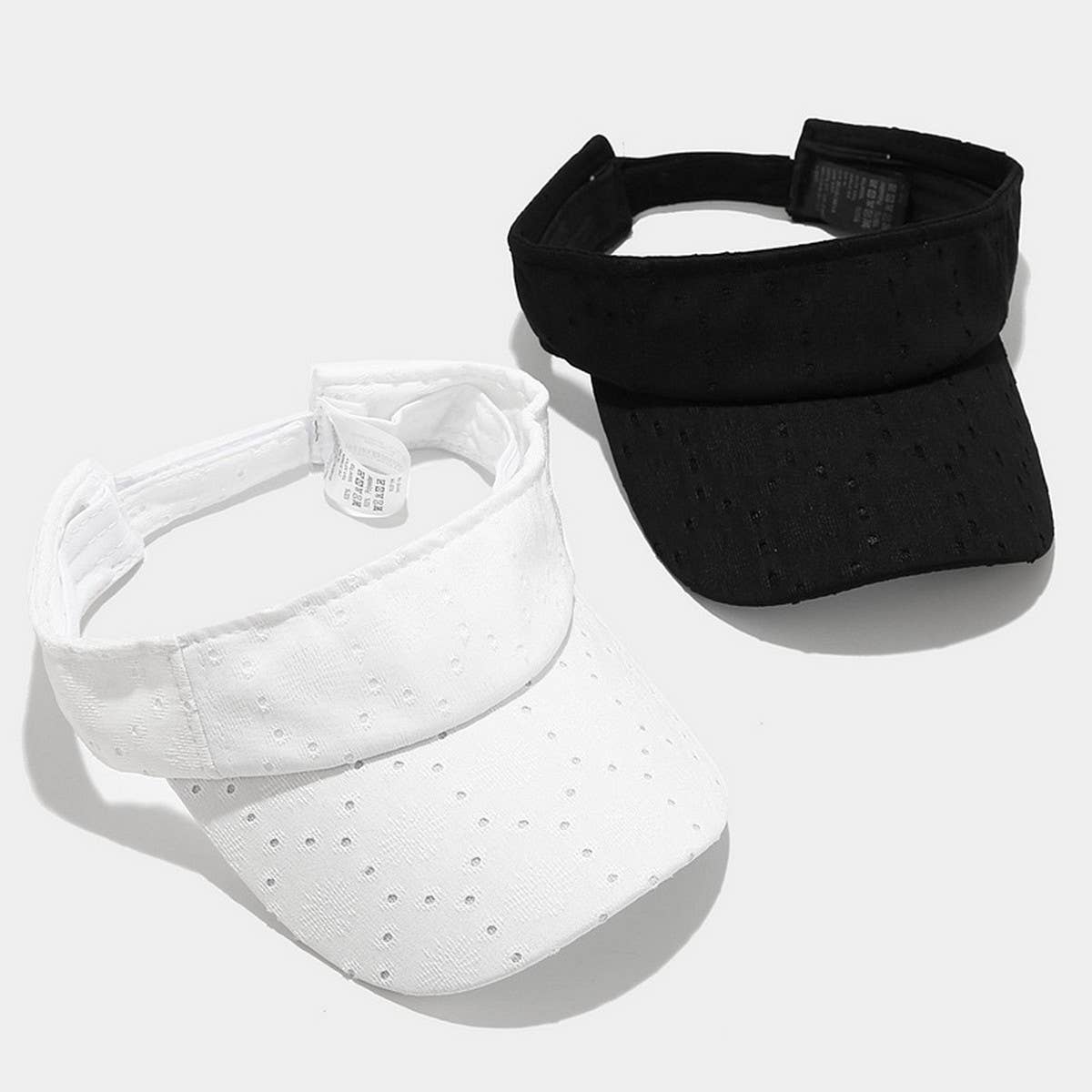 Hollow Dot Design Visor Cap - Breathable Sun Hat_CWAH3313