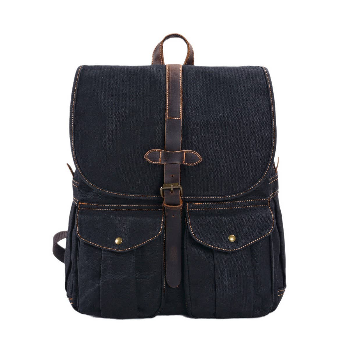 Waterproof Waxed Canvas Hiking Laptop Backpack_CWAB5541