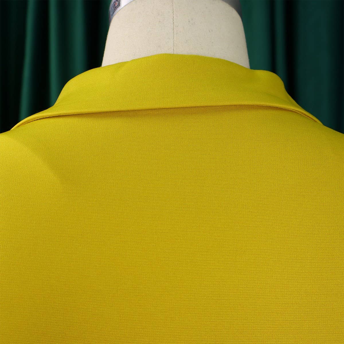 SOLID COLOR SUIT COLLAR HIGH WAIST DRESS_CWDSD6065