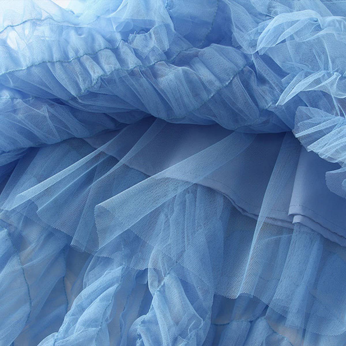 Deluxe Tulle Tiered Maxi Skirt with Flare