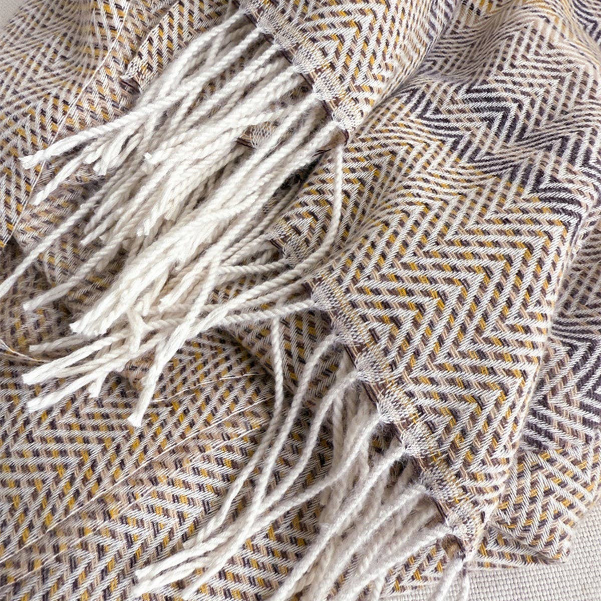 Classic Checkered Shawl Scarf with Soft Tassels