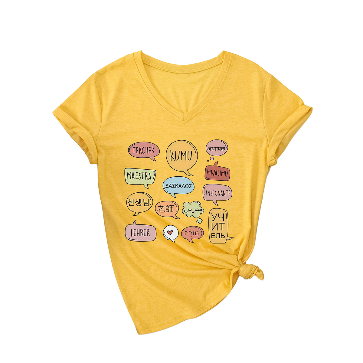 Women??¢s Teaching Tee ??V Neck Teacher Shirt_CWTTSL0478