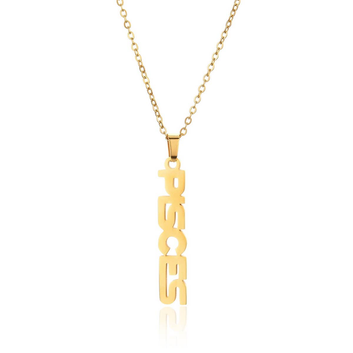 CLAVICLE CHAIN TWELVE ZODIAC TITANIUM NECKLACE