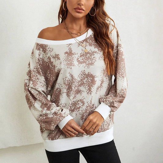 Round neck pullover loose casual hoodie