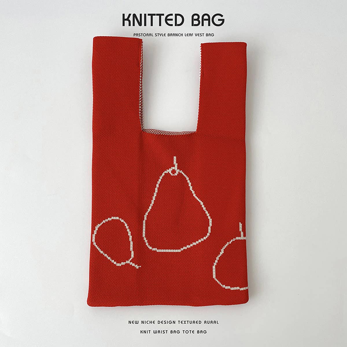 CUTE CARTOON ANIMAL KNITTED SHOULDER BAG HANDBAG_CWAB2397