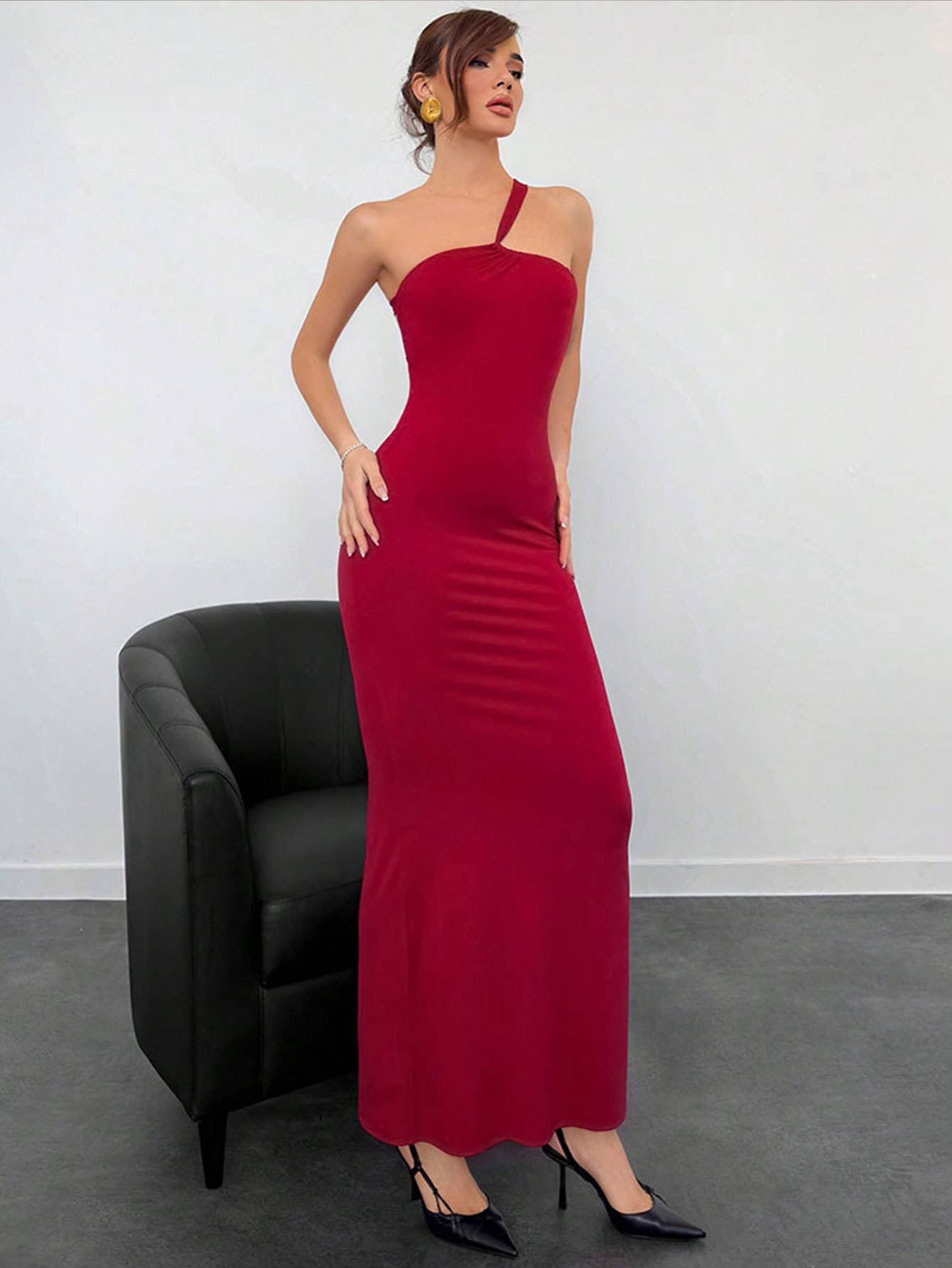 Women¡¯s Elegant Backless Red Evening Gown