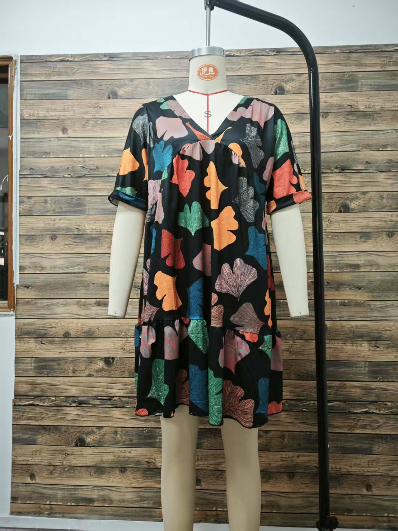 Stylish and elegant printed cotton silk dress