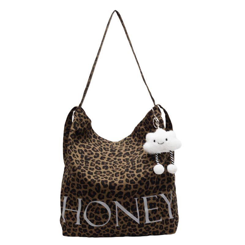 Leopard print large-capacity single-shoulder bag
