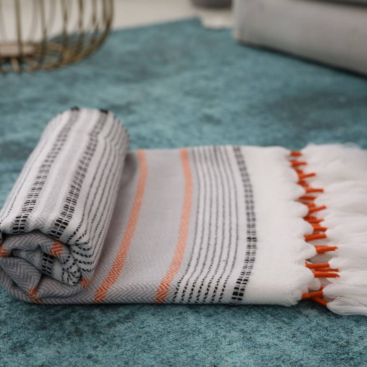 TASSEL CASUAL STRIPED TABLECLOTH