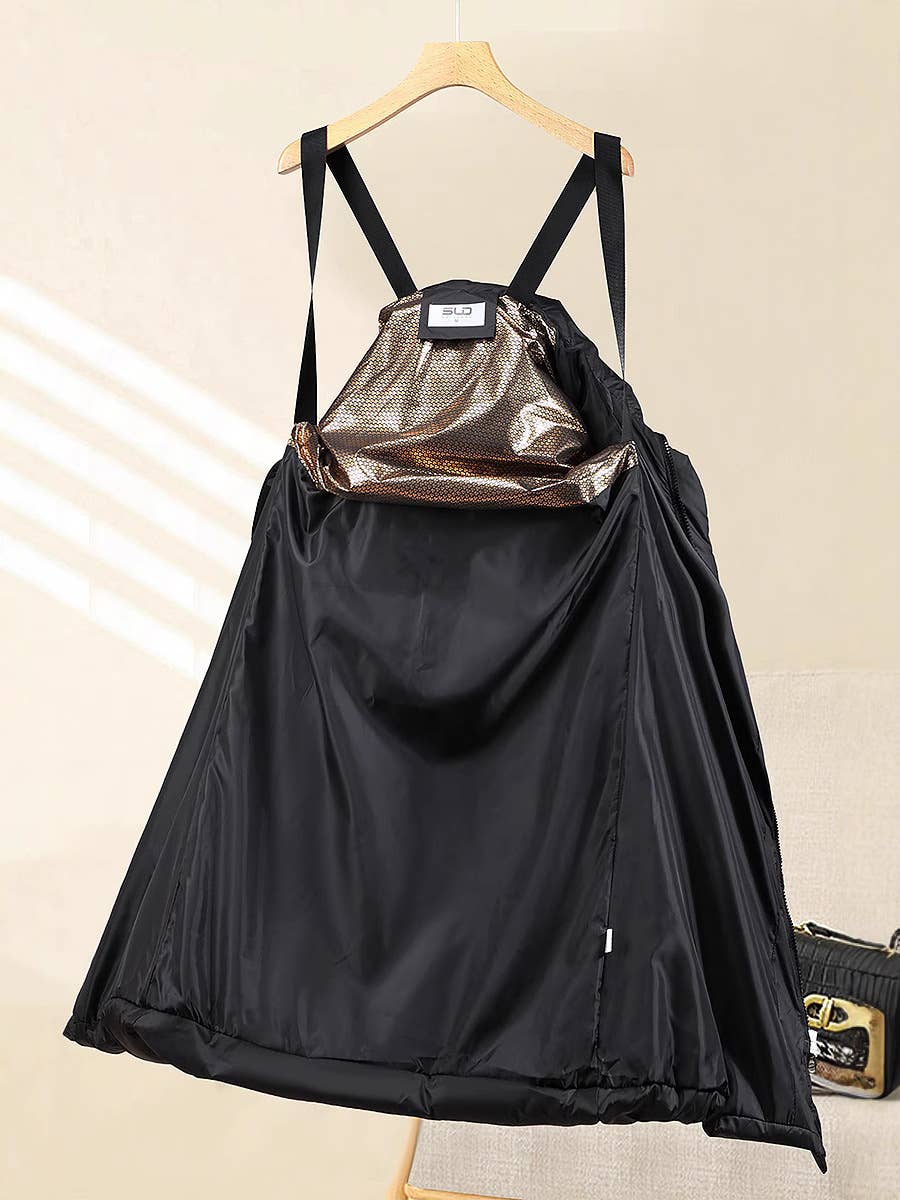 Knee-length,thick and loose cotton-padded jacket